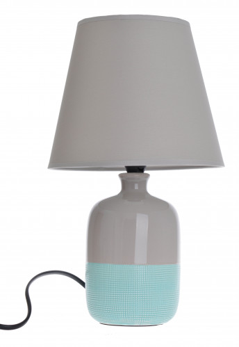 Šedo-modrá stolní lampa