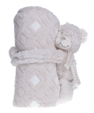 detail Béžová dětská deka se medvídkem GD DESIGN