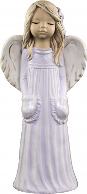 Anděl ze sádry Malgosia s kapsami fialový