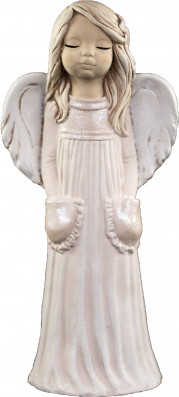 Anděl ze sádry Malgosia s kapsami capuccino
