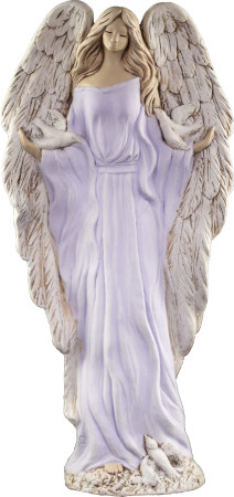 detail Sádrový anděl Gloria - 12-1 fialová GD DESIGN