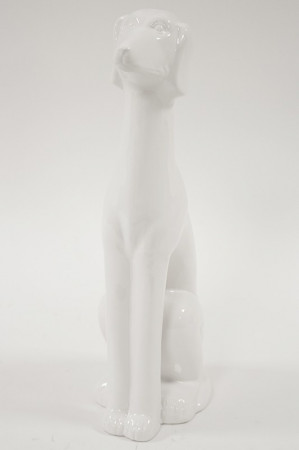 detail Porcelánový bílý pes GD DESIGN