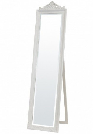detail Bílé zrcadlo na stojanu GD DESIGN