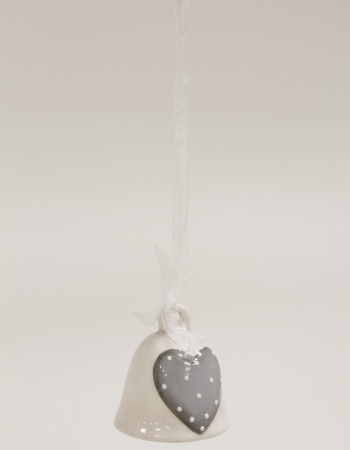 detail Zvoneček s šedým srdcem GD DESIGN