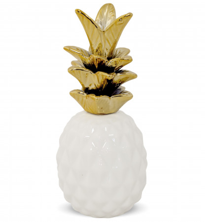 detail Dekorační bílý ananas GD DESIGN