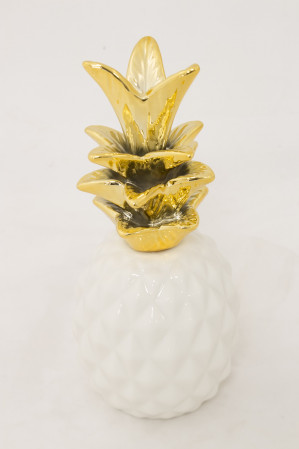 detail Dekorační bílý ananas GD DESIGN