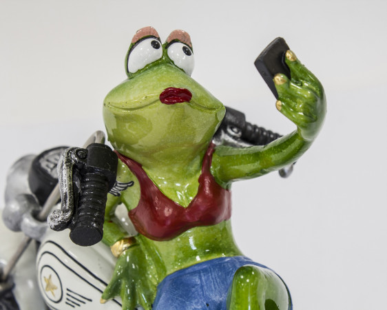 detail Figurka žabka na motorce GD DESIGN