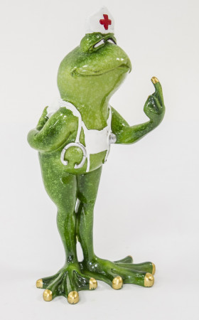 detail Dekorativní figurka žabí lékař GD DESIGN