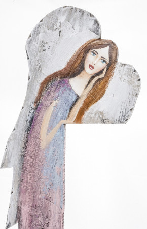 detail Malba anděla v duhových šatech GD DESIGN