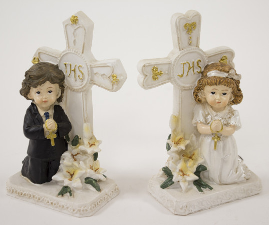 detail Figurka ženich nebo nevěsta u kříže 1 ks GD DESIGN