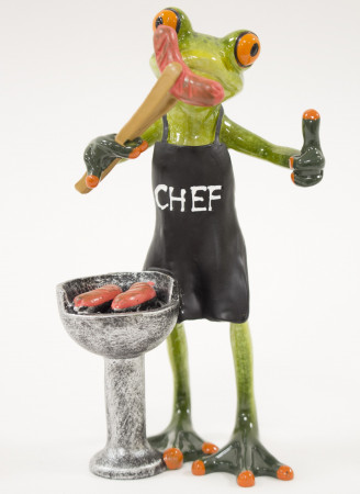 detail Figurka žabák kuchař GD DESIGN