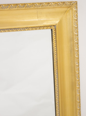 detail Dřevěné zrcadlo zlaté GD DESIGN