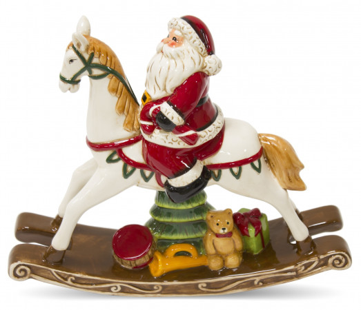 detail Santa Claus na houpacím koníkovi GD DESIGN