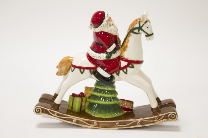 detail Santa Claus na houpacím koníkovi GD DESIGN