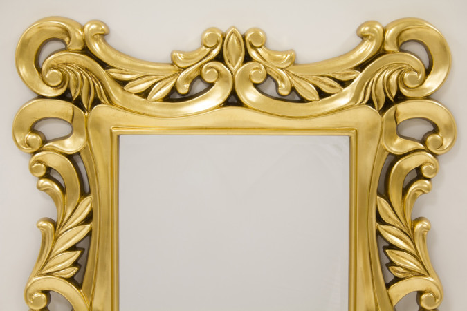 detail Zámecké zlaté zrcadlo GD DESIGN