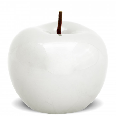 detail Bílé dekorační jablko GD DESIGN