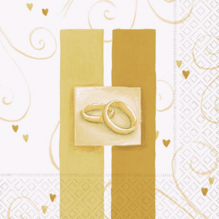 detail Zlaté ubrousky se snubními prsteny GD DESIGN