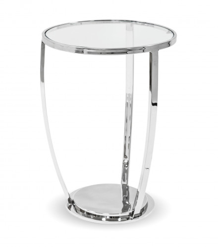 Kovový stolek se skleněnou deskou