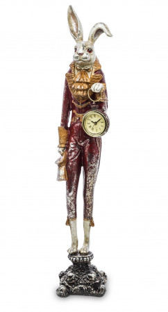 detail Vysoká figurka králíka s hodinami GD DESIGN
