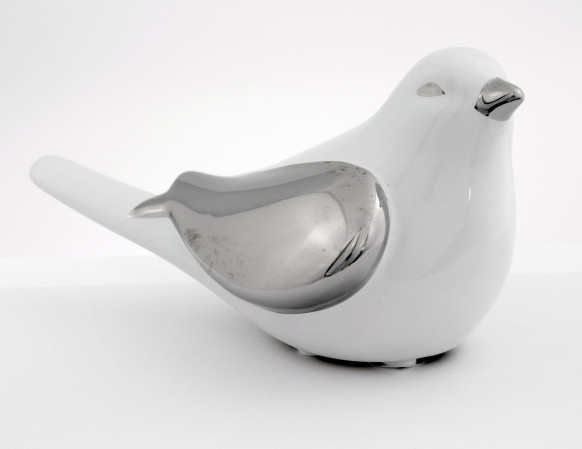 detail Figurka ptáček se stříbrnými detaily GD DESIGN