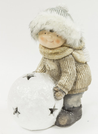 detail Chlapeček se sněhovou koulí GD DESIGN