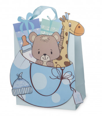 Modrá dárková taška pro miminko