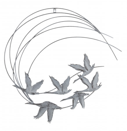 detail Kovová dekorace labutě ve větru GD DESIGN