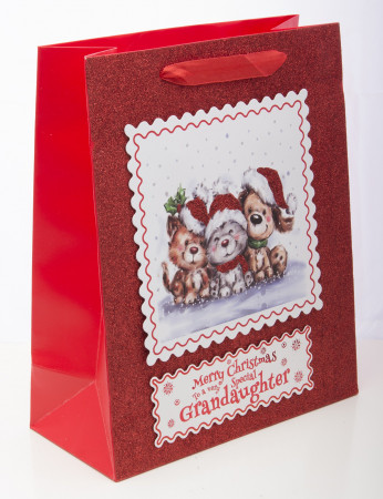 detail Vánoční dárková taška se zvířátky GD DESIGN