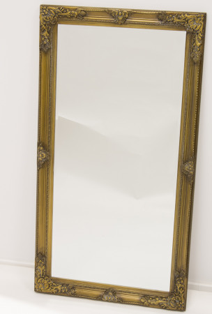 detail Dřevěné zlaté zrcadlo GD DESIGN