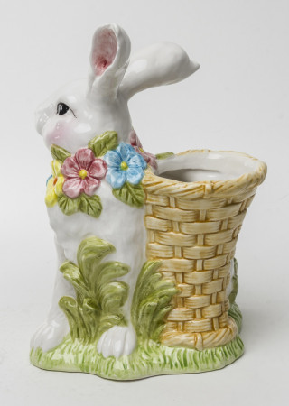 detail Figurka králík s košem GD DESIGN