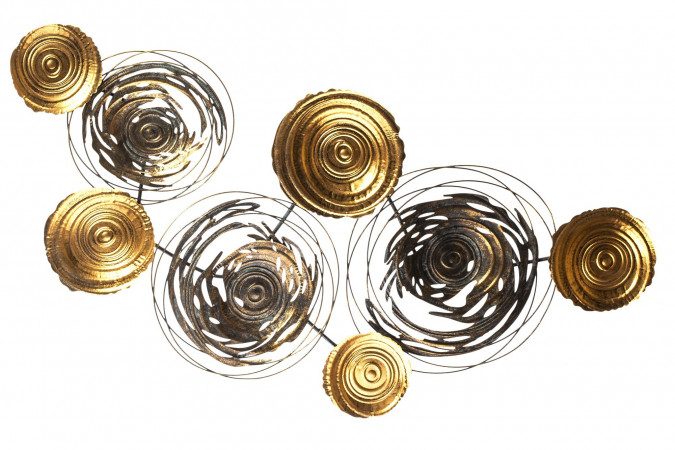 detail Nástěnná dekorace zlaté kruhy GD DESIGN