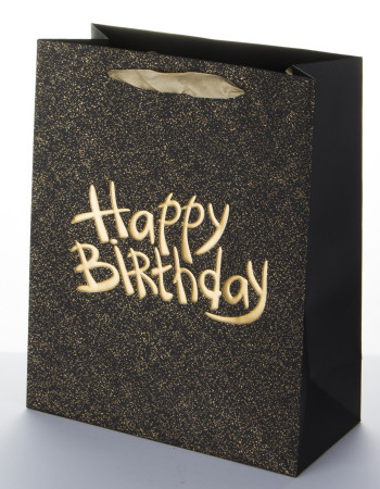 detail Černo-zlatá taška Happy Birthday GD DESIGN
