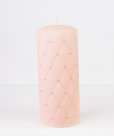 detail Svíčka růžová svíčka válec velký GD DESIGN