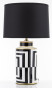 náhled Keramická stolní lampa černobílá GD DESIGN