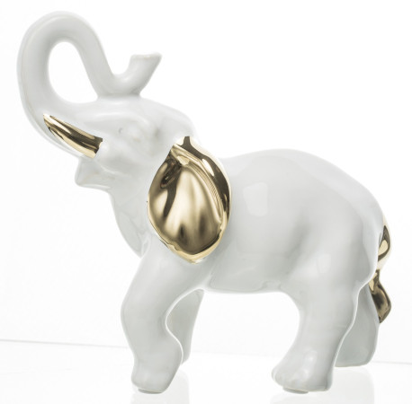 detail Bílý slon se zlatými detaily GD DESIGN