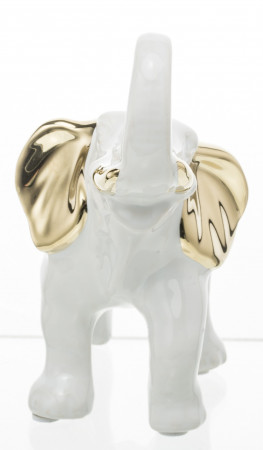 detail Bílý slon se zlatými detaily GD DESIGN