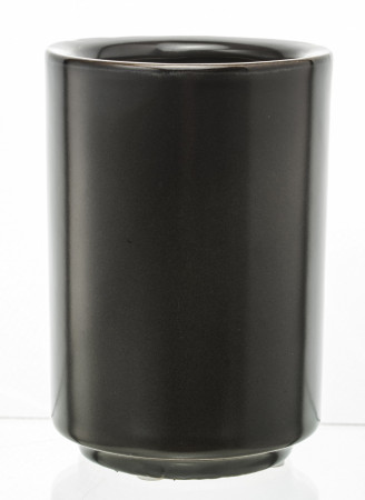 detail Černá váza se stříbrným obličejem GD DESIGN