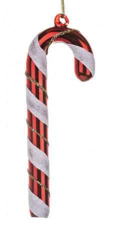detail Vánoční skleněná ozdoba hůlka GD DESIGN