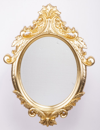 detail Zlaté zrcadlo s ornamenty GD DESIGN