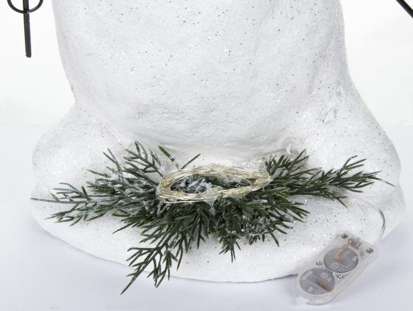 detail Figurka sněhulák velký s led světýlky GD DESIGN