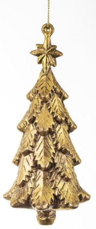 detail Vánoční ozdoba zlatý stromeček GD DESIGN