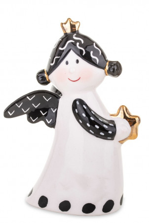 detail Keramická figurka anděl držící hvězdu GD DESIGN
