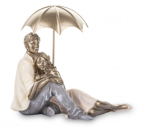 Pár figurka pod deštníkem