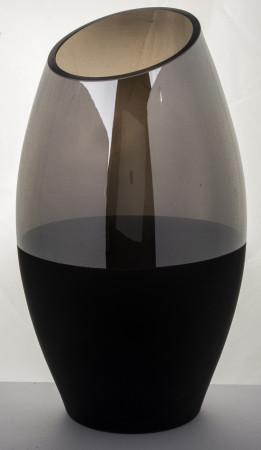 detail Černo-stříbrná váza skleněná GD DESIGN