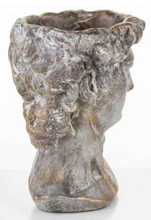 detail Obal na květináč hlava s patinou 16 cm GD DESIGN