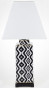 náhled Hranatá stolní lampa s černobílým vzorem GD DESIGN