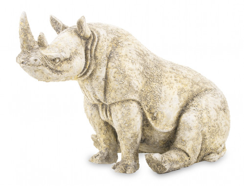 Béžová soška nosorožec