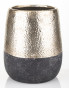 náhled Kameninový obal na květináč černo-zlatý 23 cm GD DESIGN