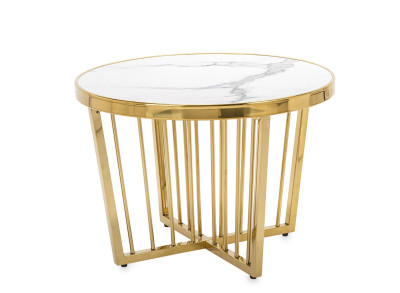 Zlatý stolek s mramorovou deskou