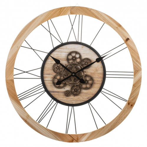Dřevěné hodiny s ozubenými kolečky